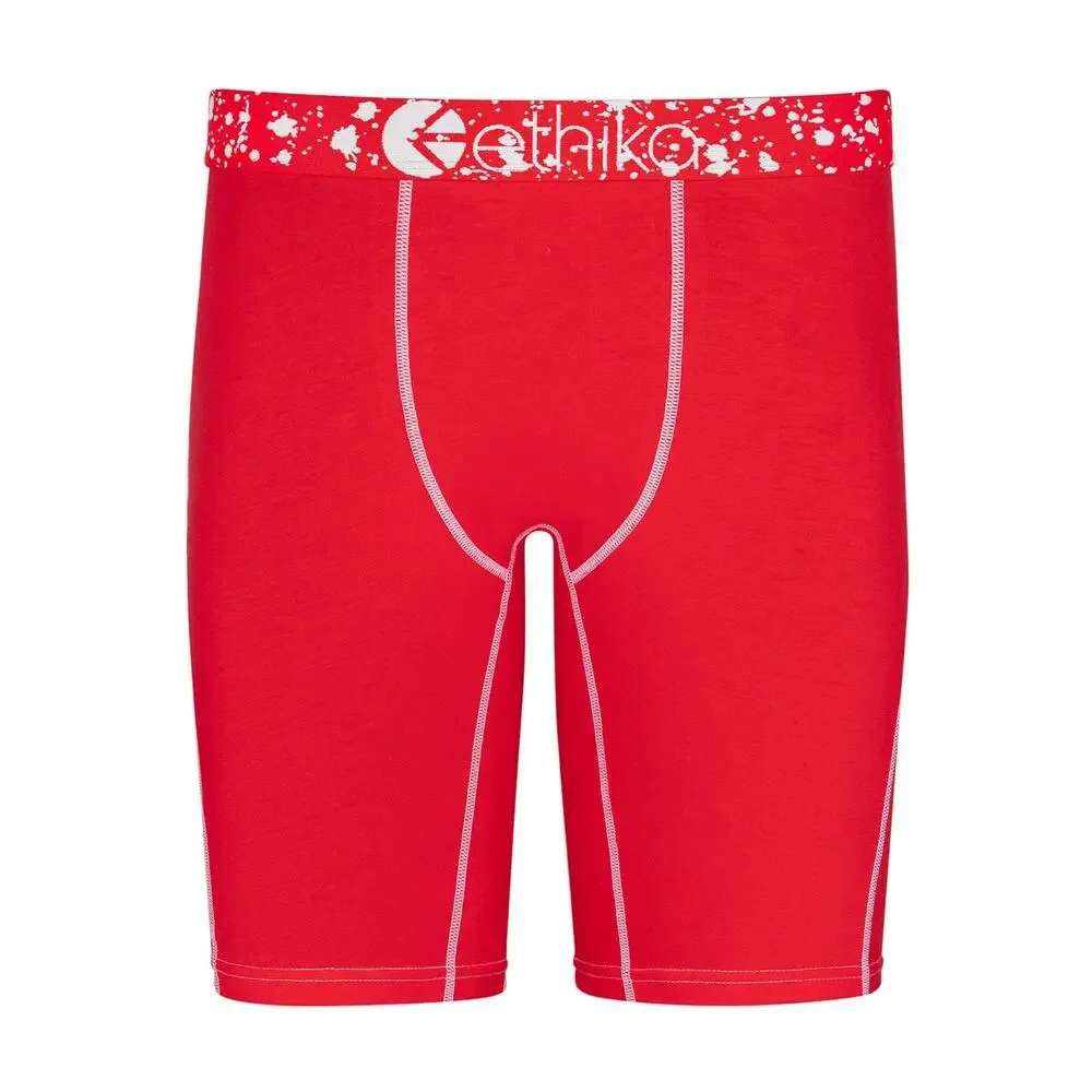 Ethika Mens Fit Kit Red Splatter Boxer Brief & Sock Set Size Medium New White